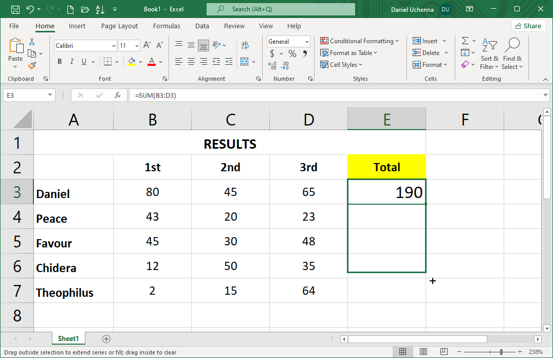 addition-in-excel