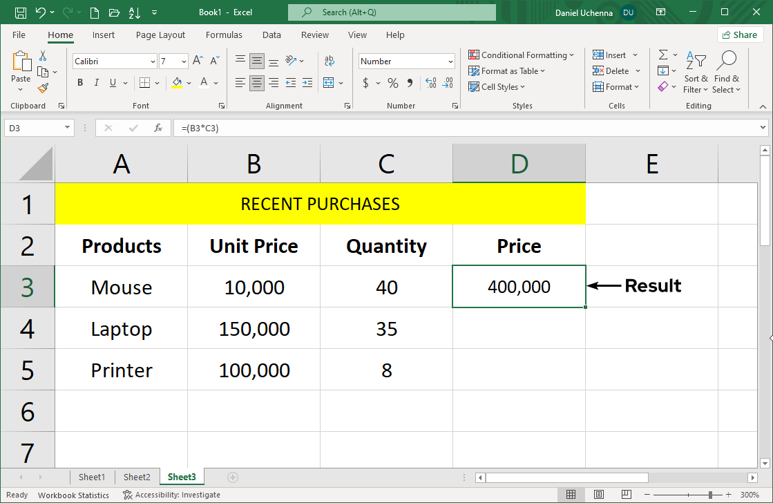 multiplication-in-excel