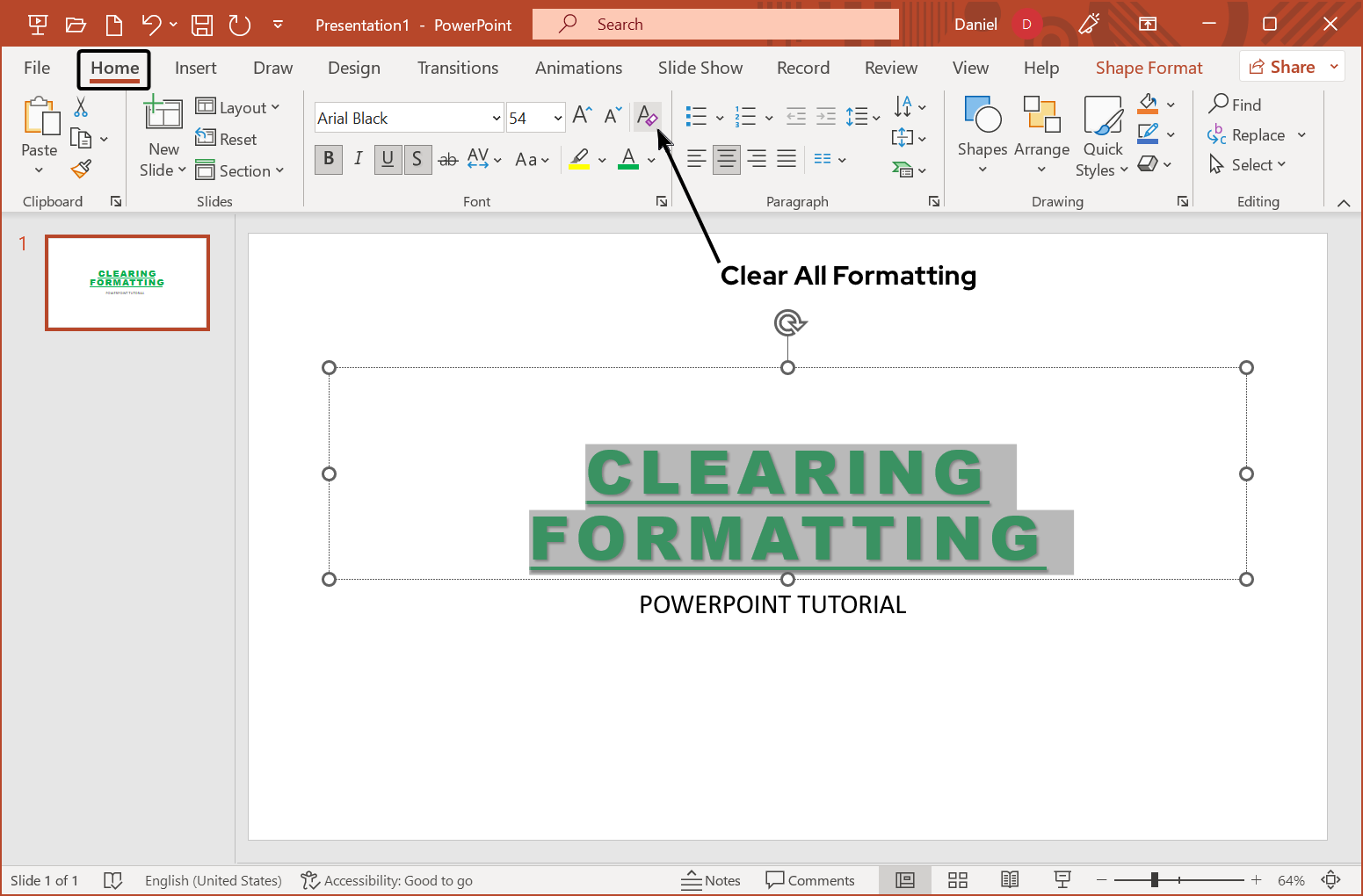 clearing-formatting