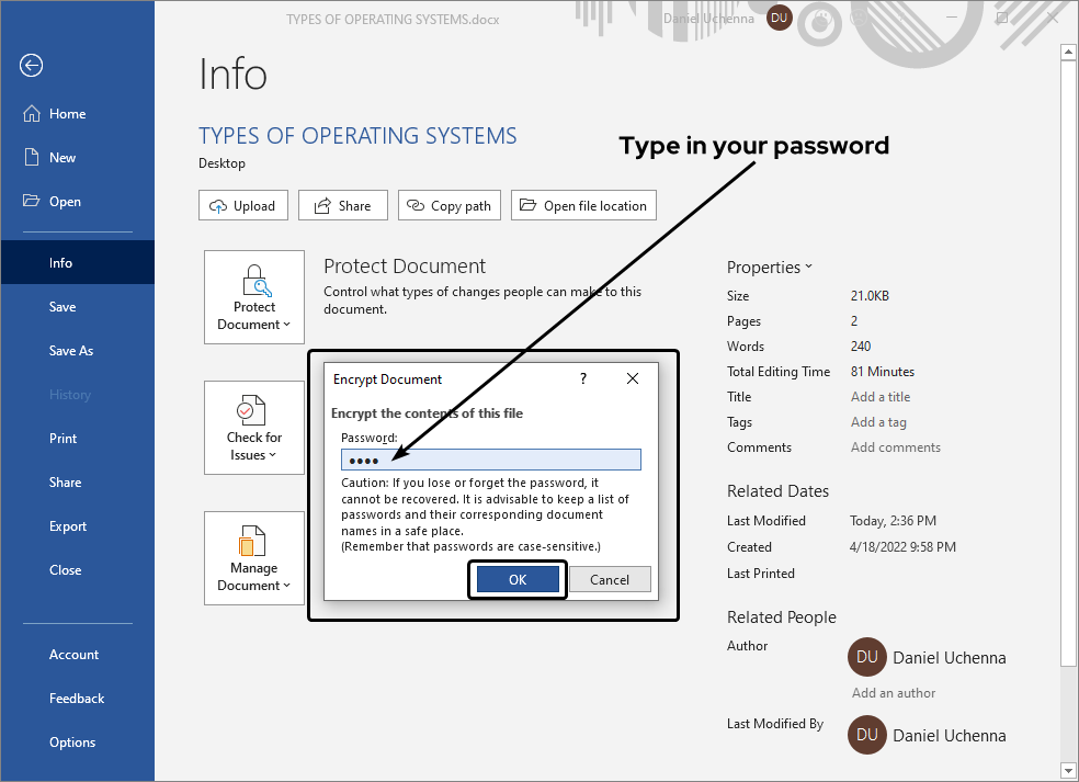 password-in-document