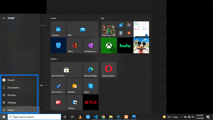Side-Start-Menu