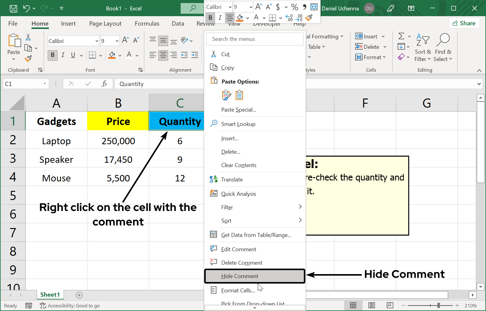 hide-comment