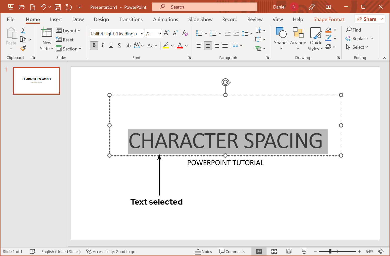 character-spacing