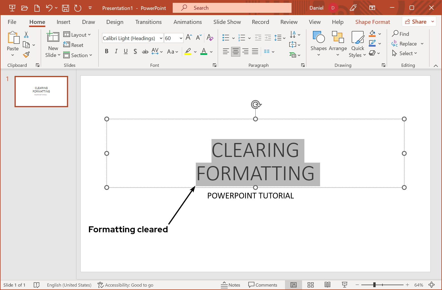 clearing-formatting