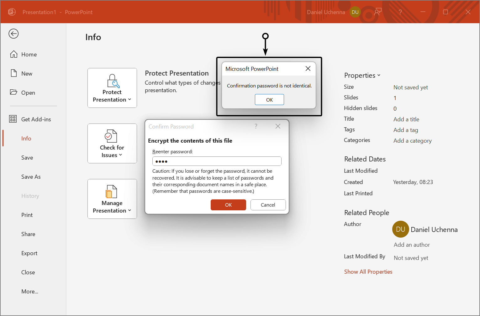 password-presentation-document