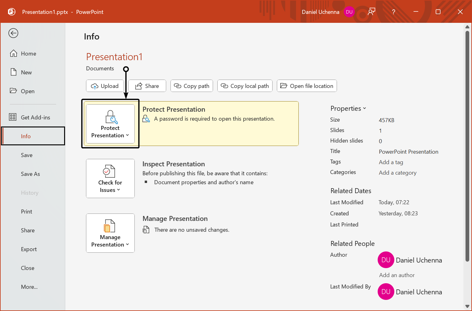 remove-password-from-presentation-document