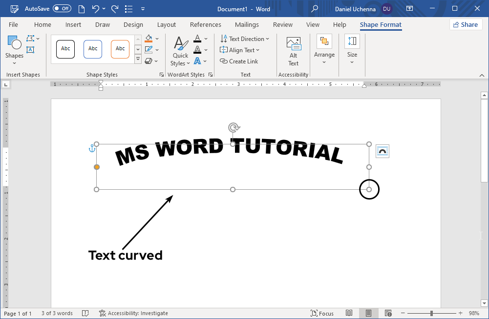 curve-text