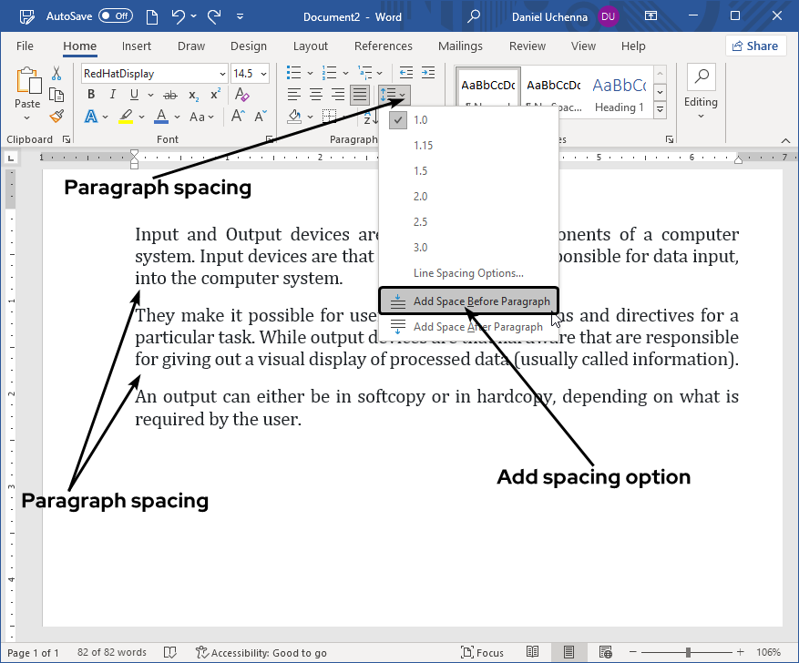 paragraph-spacing