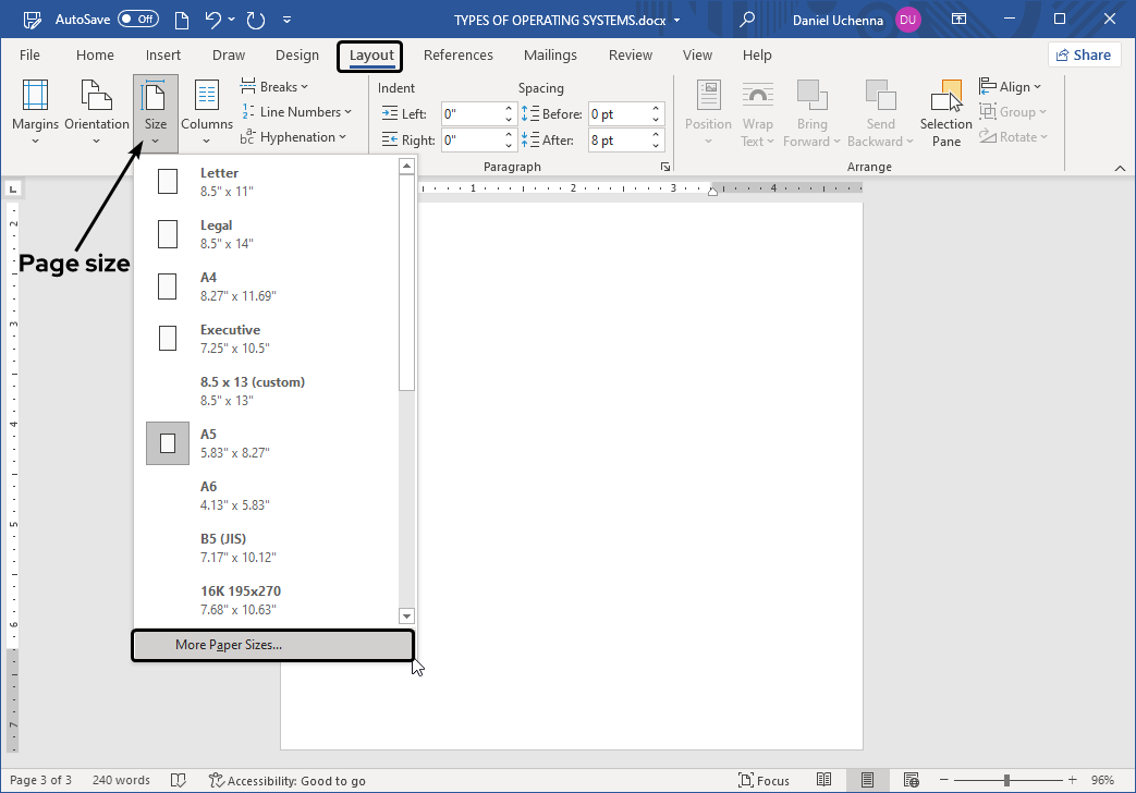 page-size