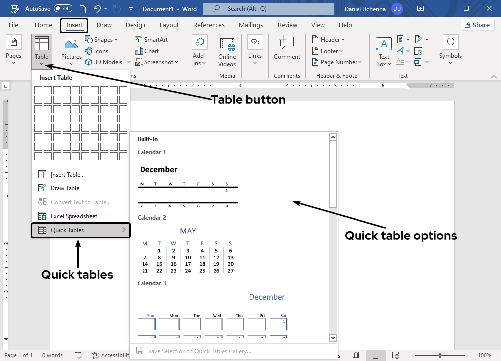 quick-tables