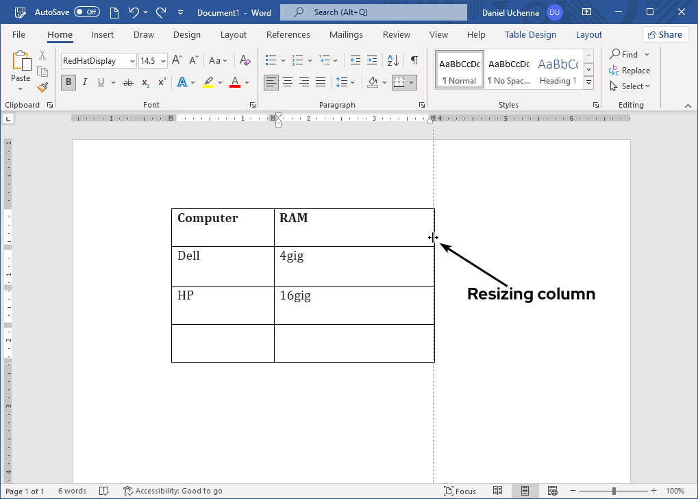 resizing-column