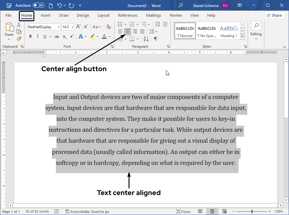 center-alignment
